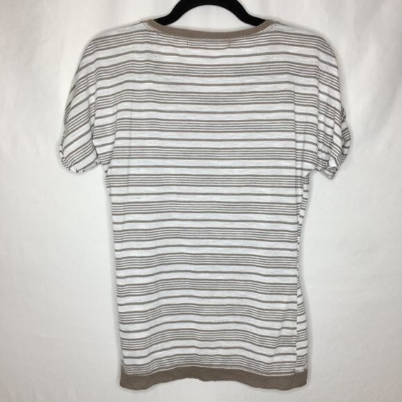 Michael Stars striped short sleeve tee OS one size fits XS-S women's - Picture 3 of 4